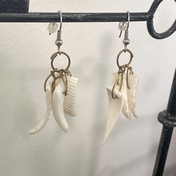 Hand Crafted Seashell Bohemian Drop Earrings Summer Beach Vacation Vintage - Picture 8 of 12